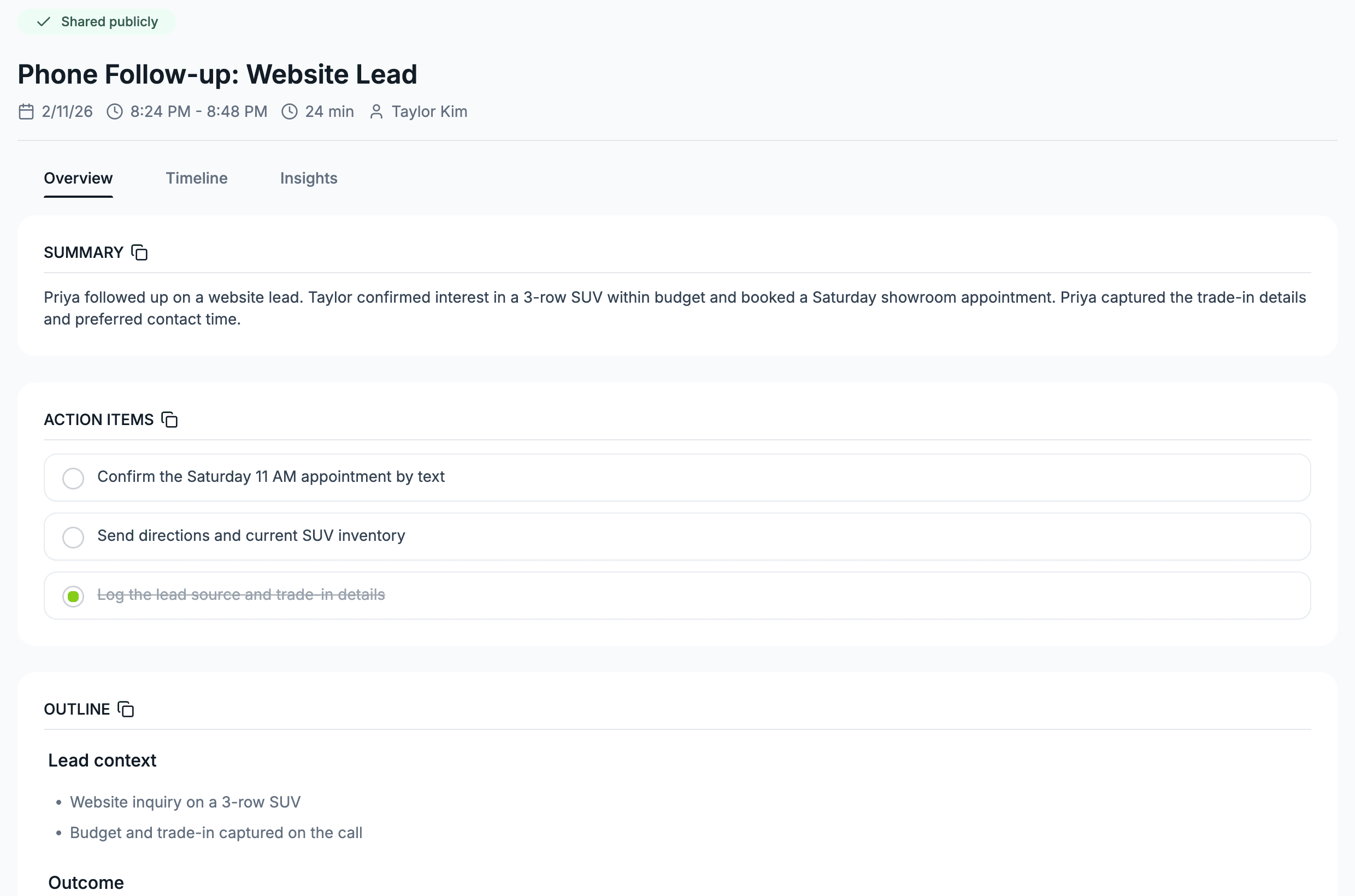 August conversation intelligence preview